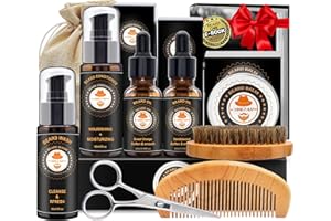 XIKEZAN Beard Grooming Kit for Men Gifts w/Beard Conditioner, 2 Scent Oil, Birthday Christmas Gifts Secret Santa Stocking Fillers Gifts for Men Him Dad Husband Boyfriend Fathers Valentines Gift Set