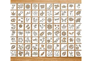 BDSHUNBF 80 Pezzi Stencil Riutilizzabili, Pittura Stencil Mobili, Plastica Disegno Pittura, Stencil per Pittura, Modelli di Pittura per Bambini per Scrapbooking Graffiti Decorazione Pareti Creazioni