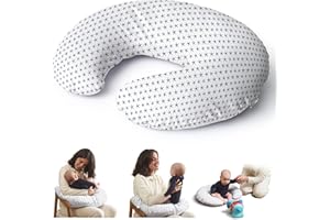 Niimo Nursing Pillow - 100% Cotton Breastfeeding Cover, Ergonomic Baby Support Pillow, Machine-Washable Baby Feeding Pillow, Multifunctional Feeding Pillows for Breastfeeding & Bottle-feeding