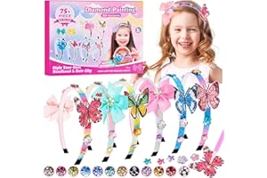 HGRGHH Opaski bożonarodzeniowe-74 szt Zestaw Do Robienia Akcesoriów Do Włosów Dla Dziewczynek od 5 Lat, Zestaw Kreatywnych Akcesoriów Do Włosów, Zestaw Prezentów Do Robienia Biżuterii Dla Dziewczynek