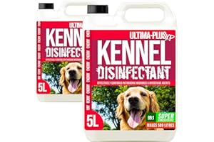ULTIMA-PLUS XP Kennel Kleen - Disinfectant, Cleaner, Sanitiser, Deodoriser, Concentrated Formula For use in Kennels, Catteries, Hatches and More! (Cherry Fragrance, 10 Litres)