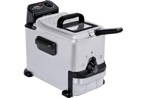Tefal Oleoclean Kompakt Fritös FR701616 | Svart/Rostfritt Stål | 2L Oljekapacitet