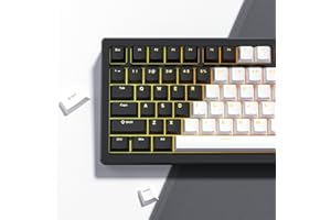Womier Tastenkappen 60 %, 65 %, 75 %, 100 % Cherry-Profil, Shine-Through, benutzerdefinierte PBT Doubleshot-Tastenkappen-Set, universelle Kompatibilität für Cherry Gateron MX-Schalter-Tastaturen