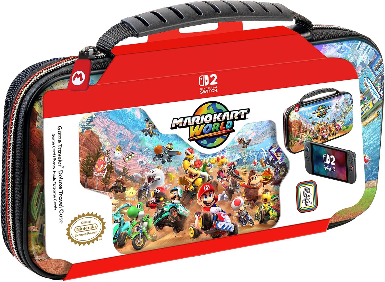 Game Traveler RDS - Estuche de Viaje de Lujo con Licencia para Nintendo Switch 2, Nintendo Switch OLED y Nintendo, Sistema de Almacenamiento, Fundas para Tarjetas y Tarjetas de Juego