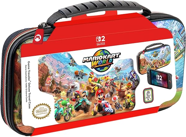 Game Traveler RDS - Estuche de Viaje de Lujo con Licencia para Nintendo Switch 2, Nintendo Switch OLED y Nintendo, Sistema de Almacenamiento, Fundas para Tarjetas y Tarjetas de Juego - 1