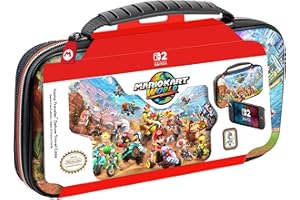 RDS INDUSTRIES, INC RDS - Custodia da viaggio deluxe con licenza Nintendo Switch 2, Nintendo Switch OLED e Nintendo Switch Systems Mario Kart Game Traveler Deluxe - Contiene sistema, custodie per carte e carte da gioco