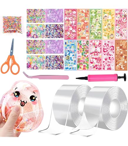 Kit Créatif Nano-ruban à Bulles – 30 Pièces, Avec 2 Rouleaux (5 Cm X 3 M) + 28 Sachets De Déco, Rose