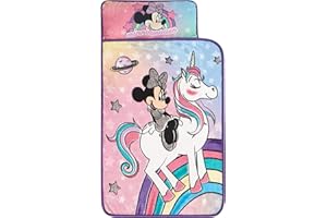 IDEA NUOVA Super Soft Plush Toddler Quilted Nap Mat with Built in Blanket and Pillow