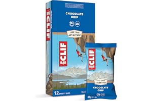 CLIF BAR | Energistång – proteinbar | med 10 g vegetabiliskt protein | Chokladchip