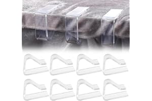 KARELLS Klamry do obrusów, do użytku na zewnątrz, 8 przezroczystych klamerek stołowych, klamerek do obrusów, do grubych stołów, klamerek do obrusów