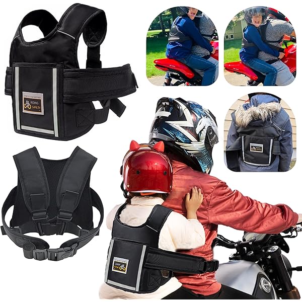 Cintura Di Sicurezza Per Bambini In Moto - Imbracatura Regolabile E Traspirante