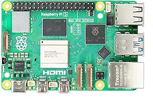 VEMICO Raspberry Pi 5 8GO ARM-Cortex-A76 64-Bit 2.4GHz Bluetooth 5.0 Double Sortie Vidéo 4Kp60 HDMI Pi 5 8GB PCLE 2.0 Port MIPI CSI/DSI 4 Canaux