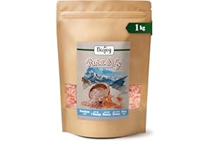 Biojoy Sel Rose de l'Himalaya cristaux (1 kg), naturelle, sel 2-5mm pour moulin, Salt Range Pakistan