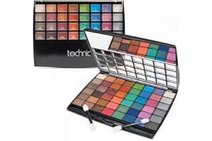 Technic 48 Eyes Eyeshadow Palette – Highly Pigmented Matte & Shimmer Shades with Mirror - Makeup Gift