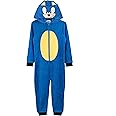 Sonic the Hedgehog Onesie For Boys & Girls | Kids Blue Soft All In One Pjs With Sonic Face Hood & 3D Ears | Childrens Gamer Gift