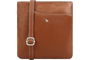 Lloyd Baker KANATAL Real Leather Crossbody Bag, Soft Shoulder Handbag with Adjustable Strap, Slim Phone Bag, Compact Size with FRONT SLIP POCKET