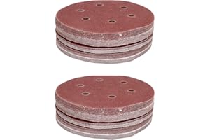 AB TOOLS-TOOLZONE 150mm Mixed Grit Hook and Loop Sanding Discs for DA Orbital Sanders 100pk
