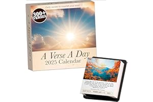 HANNAH FAITH A Bible Verse A Day 2025 Calendar | 300+ Christian Verses from the NIV Bible to Inspire Your Daily Devotional, Positive Motivational Religious Daily Verses for Men & Women