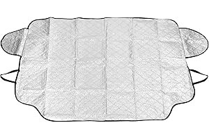 Jazooli Car Accessories - Weatherproof Car Cover, Waterproof Windscreen Sun Shade, Anti-Snow, Anti-Frost Car Window Shade, Easy Fit and Removal, Protects Windshield and Wipers - Large 193cm x 126cm