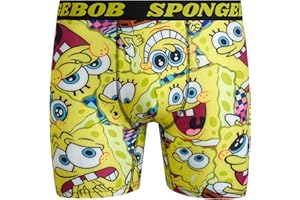 COCO BRANDS Spongebob Mens Boxer Briefs - No Fly Anti-Chafing Boxer Briefs - Breathable Mens Underwear (Sizes S-XL)