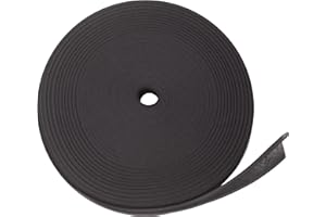 Realm Bias Binding Tape, Cotton, Black & White, 1 Inch / 25mm - 5 Metres (Black - 5m)