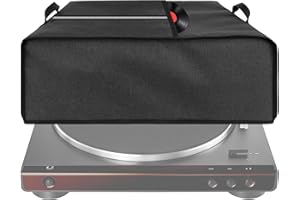 Kingshion Turntable Dust Cover, Record Player Protective Case Compatible with Audio-Technica AT-LP60X and AT-LP60XBT Turntable Record Player Protector, Dust and Scratch Proof - Dark Grey