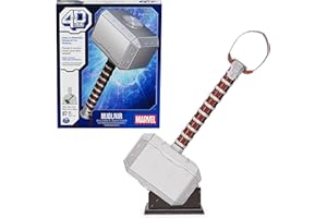4D Build - MARTILLO DE THOR MJOLNIR - Puzzle Marvel 3D - Juguetes Marvel - Rompecabezas 3D Juego Construcción - Puzzles para Adultos y Niños - 6069816 - Juguetes Niños 12 Años +.
