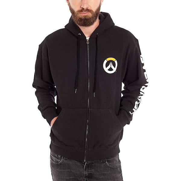 Sweat Mixte à Capuche Ouverture Zippée - NOIR - - 9.00
