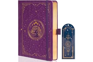 TIEFOSSI Tree of Life Journal, A5 Lined Journal for Women Men, Aesthetic Notebook with 316 Numbered Pages, Hardcover Vegan Leather Journals with Bookmark, 100 GSM Thick Paper