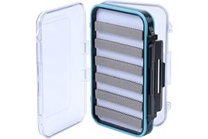 SPRINTON Maximumcatch Double-Sided Waterproof Fly Box with Slot Foam Fly Fishing Box in 4 Sizes (Black, Large)
