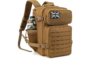 QT&QY Military Tactical Backpacks for Men Army Molle Daypack 25L/35L/45L Lage 3 Day Bug Out Bag Camping Hiking Rucksack with Bottle Holder