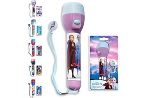 SRV HUB Frozen - Torcia LED grande, torcia notturna per bambini, super luminosa, per regali di Natale, compleanno e ringraziamento - Torcia giocattolo in plastica, regalo per bambini dai 3 anni in su