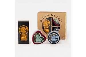 Godminster - Cheeseboard Gift Set, Cheddar and Black Truffle Signature Selection - Heart, 770g
