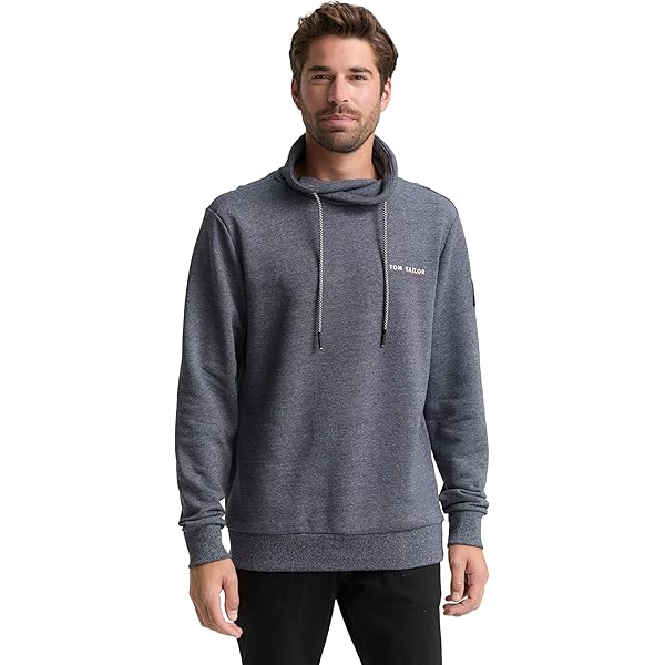 TOM TAILOR Herren 1037753 Snood Sweatshirt Mit Logo-Badge, 19024 - View #4