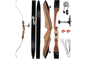 KESHES Takedown Hunting Recurve Bow and Arrow - 62" Archery Bow for Teens and Adults, 15-60lb Draw Weight - Right and Left Handed, Archery Set Bowstring Arrow Rest Stringer Tool Sight