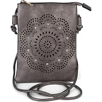 Mini Borsa A Tracolla Etnica Boho, In Tela Con Ricamo Floreale, Tracolla Regolabile, Vintage, Per Donna - 3