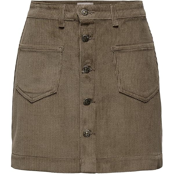 ONLY Cord Short Skirt – Kurzer Cordrock Mit Seitenschlitz | Lässig Für Stadt, Arbeit & Ausgehen