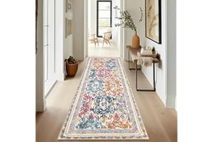 Enyhom Bieżnik na korytarz, antypoślizgowy, 50 x 150 cm, kuchenny dywan podłogowy, można prać w pralce, wycieraczka, elegancki chodnik na schody, dywan do przedpokoju, pralni, kolorowy
