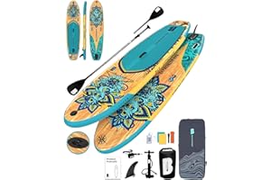 BAX ASTRONAVE Tavola da surf gonfiabile SUP completa paddleboard accessori pompa a mano pagaia regolabile borsa impermeabile