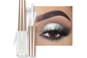 Anglicolor Sombras De Ojos LíQuida Brillante,Larga DuracióN,Sombra Ojos Purpurina,Professional Makeup Sombra De Ojos LíQuida,colorear fácilmente (14)