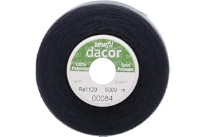 sewfil dacor 120 - Cono de Hilo de Coser poliéster de 5.000 Metros 0084 - Azul Noche