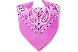 ...KARL LOVEN Bandane 100% cotone per donna uomo Bambini fazzoletto da collo bandana originale motivo paisley copricapo sciarpa per capelli collo polso testa cravatta motociclista…