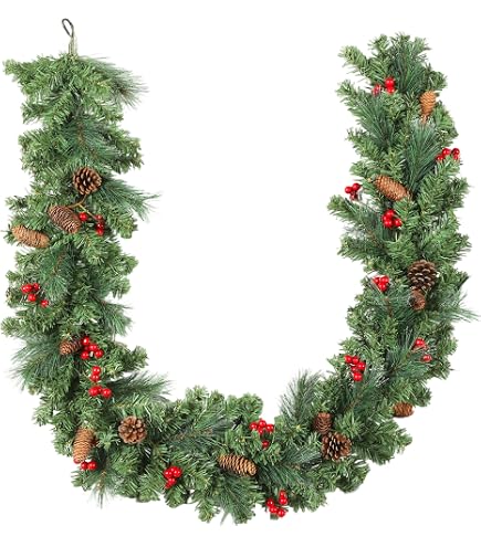 Guirlande Lumineuse Sapin De Noël 2.4m Avec 40 LEDs - Décoration Intérieur/extérieur Pour Escalier, Porte, Rampe - 8 Modes Clignotants - 5