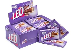 Milka LEO - Gaufrette Croustillante au Chocolat au Lait - Présentoir de 32 barres (33,3 g)