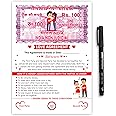 Twinster Couple’s Special Love Agreement Certificate For Husband, Wife, Girlfriend, Boyfriend. For Valentines Day And Anniversary (Size : A4, 350 GSM)