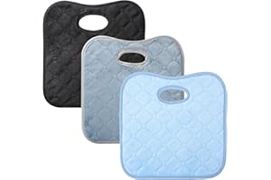 GSrenyu 3 Pcs Baby Car Seat Protector Potty Taraining, Waterproof & Absorbent Car Seat Protectors for Child Seats(Grey&Black&blue)