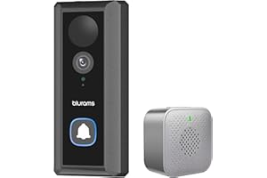 blurams Türklingel mit Kamera Kabellos, Video Doorbell Akku 2K, Türklingel-Set mit mit 2-Wege-Audio,120-Tage-Akku, Gesichtserkennung, Menschliche Bewegungserkennung, Nachtsicht, IP66 wetterfest