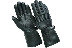 BIKERS GEAR AUSTRALIA Australian Bikers Gear da uomo, in pelle, inserti etichettati impermeabile, invernali, termici, Thinsulate-Guanti da moto, misura XL