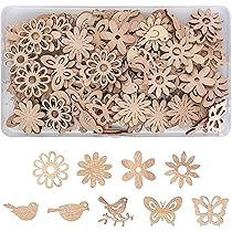 40 PZ FETTE di graffiti farfalla in legno forme regalo sfuso per dipingere decorazioni EUR 15,75