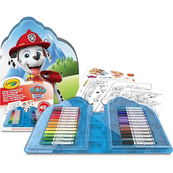 CERDÁ Trousse Scolaire Pat' Patrouille 2 Compartiments – Crayons, Feutres, Gommes & Taille-Crayons, Licence Officielle Nickelodeon